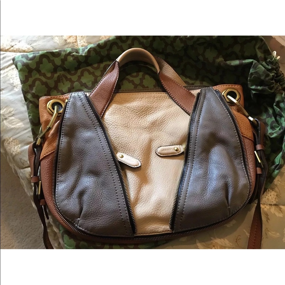 Oryany color block leather handbag. New!